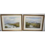 ROBERT EGLINTON, two similar watercolours - Riverscapes in Kerry, both signed lower right, each