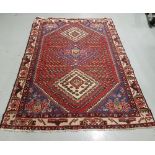 Fine Persian Floor Rug “Musel”, deep blue with continuous patterns 2m x 1.4m