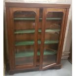 Victorian (and later) 2 glazed doors floor mahogany Bookcase, 47"w x 59"h