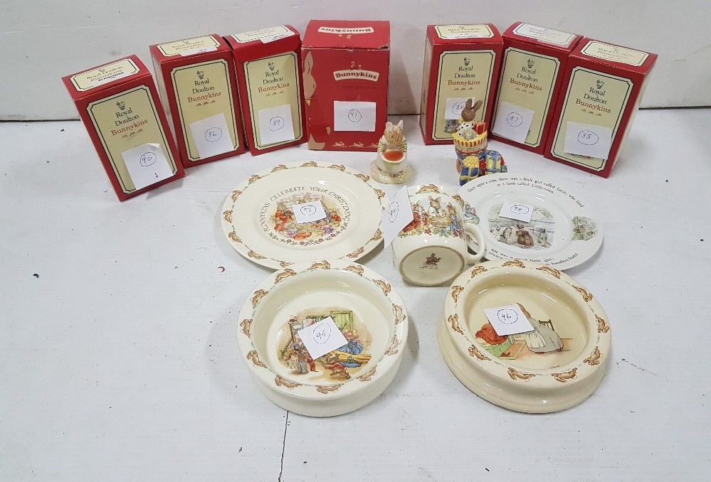 Large collection of “Bunnykins” figures – baby bowls and plates (various dates)