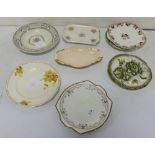 9 assorted china plates, all patterned