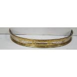 Pierced Brass Bow-Front Fire Fender, 48”w x 16”d