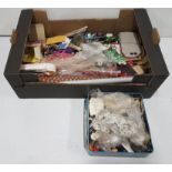 Large Box of Needle Work Materials/ Needles, buttons etc, in large box