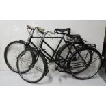 2 x Raleigh bicycles with brakes, one Lady’s and one Gent’s with saddle racks (2)