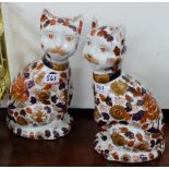 Pair of modern Staffordshire figures – Cats, each 14”h