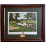 Ryder Cup East Coast Society Winner 2004 Coloured Print and Certificate {38cm X 50cm }.