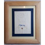 James Millar Nude Pen and Ink Drawing { 34cm X 25cm }