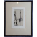 M Ellis Nelson’s Column O’Connell Street Dublin Charcoal { 20cm X 12cm}