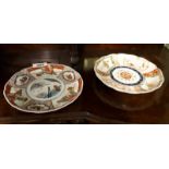 Pair of Imari plates.