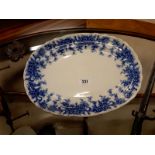 Victorian blue and white joint dish.