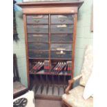 Late 19th. C. mahogany haberdashery cabinet. { 200cm H X 100cm W X 35cm D }.