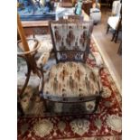 Pair of inlaid rosewood parlour chairs.