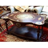 Italian painted Coffee Table with romantic scenes.