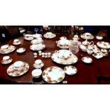 Sixty four piece Royal Albert Country Rose dinner / tea set.