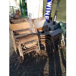 Set of 12 1960s stacking chairs.