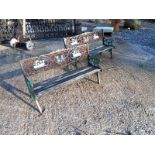 Small pair of decorative cast iron children's garden seats.