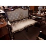 19th. C. French rosewood two seater settee.