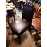 Edwardian mahogany desk chair.