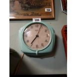 Retro Smiths electric wall clock.