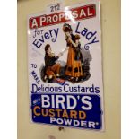 Bird's Custard Powder enamel sign.