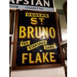 Ogden's St Bruno Standard Dark Flake enamel sign.