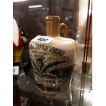 19th. C. stone ware flagon - Finest Old Scotch Whiskey, Slater Roger & Co Glasgow.