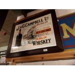 J & G Campbell limited Dublin whiskey framed print.