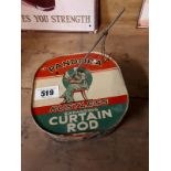 1930's PANDORA Curtain Rod tin