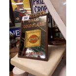 Will's Gold Flake Cigarettes advertising mirror of neat proportions on stand.