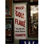 Wills' Gold Flake The World's Most Famous Cigarette enamel sign.