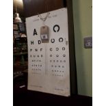 Lazars Eyesight Test Card.