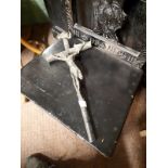 19th. C. wrought iron crucifix.