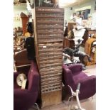 1930's oak haberdashery cabinet for buttons.