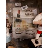 Royal Arms Scotch Whisky pictorial show card.