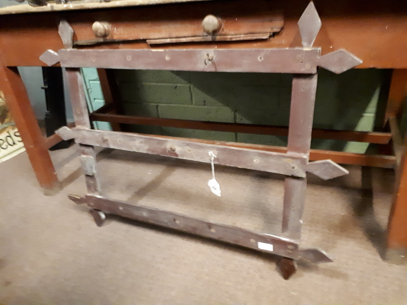 19th. C. painted pine mug rack.