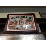 Wheeler & Co Mineral Waters Belfast advertisement.