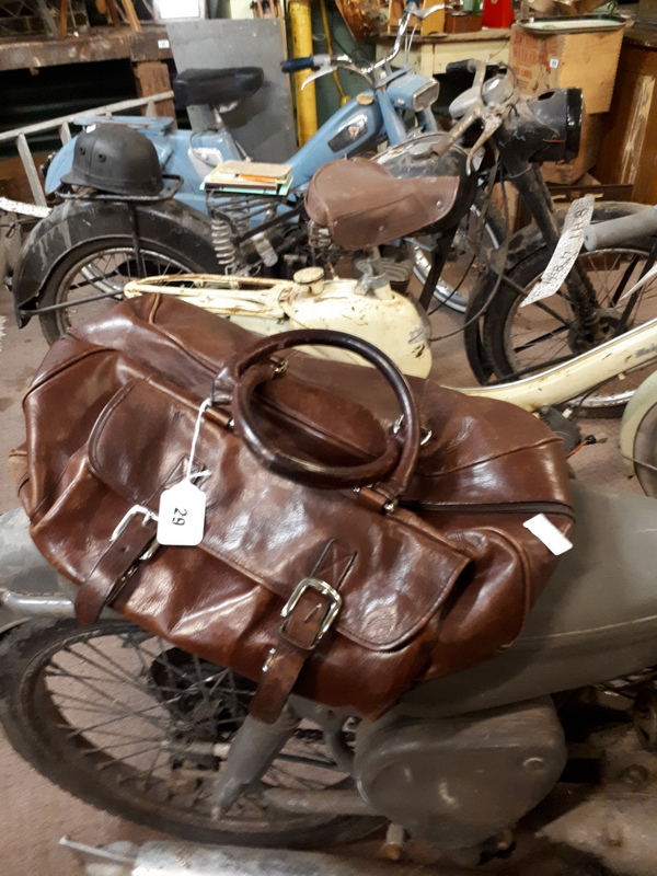 Vintage leather holdall.