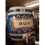 19th C. ceramic rum dispenser.