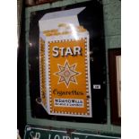 Will's Star Cigarette enamel sign.