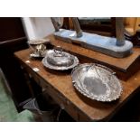 Misc. lot of silver plate.