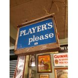 Player's Please double sided light up advertisement.