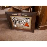 Early 20th. C. Bass in a Bottle advertising mirror.