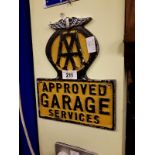 AA Approved Garage Services alloy badge.