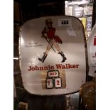 Johnny Walker tin advertising calendar.