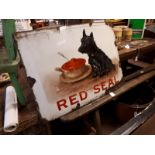 Extremely rare Red Seal enamel sign.