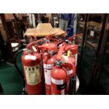 Collection of fire extinguishers