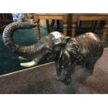 A metal elephant