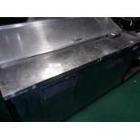 Stainless steel refridgerated prep counter