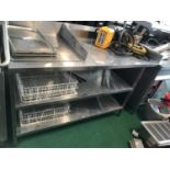 Stainless steel prep counter
