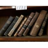 Lot of leather bound books
